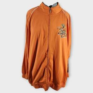 Pelle Pelle Jacket Marc Buchanan Mens 4XL Orange Full-Zip Soda Club Studded VTG